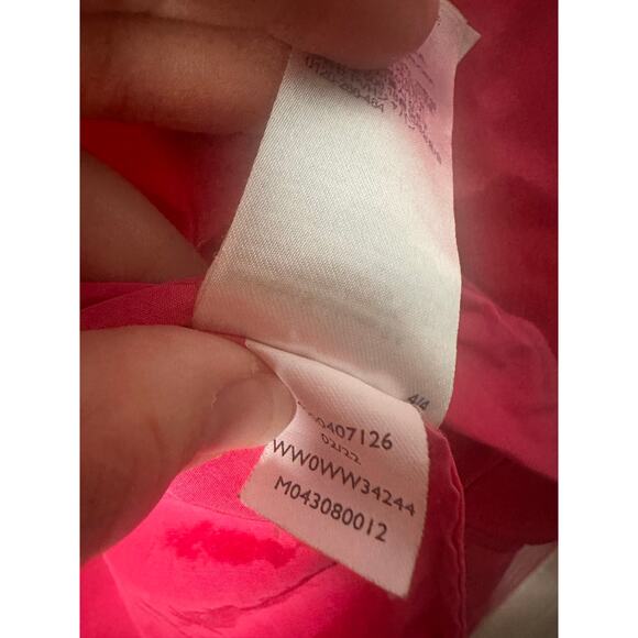 TOMMY HILFIGER Pink Button Front Silk Collared Neckline Explorer Shirt Size 34 - Picture 12 of 13